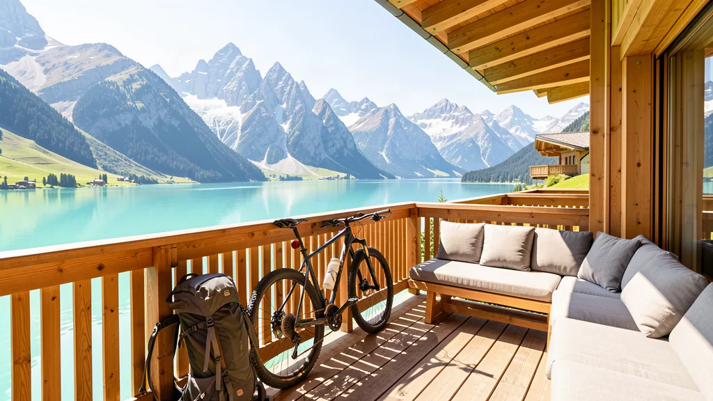 sportelo Channel Manager – Sonnenterrasse eines Aktivhotels mit Bergblick für entspannte Gäste
